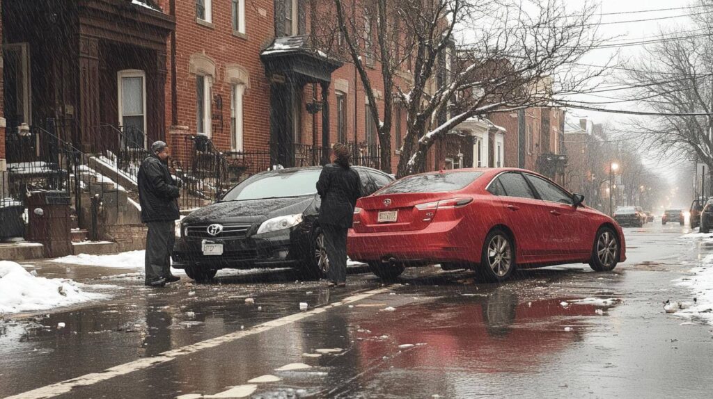 Car accident in the street