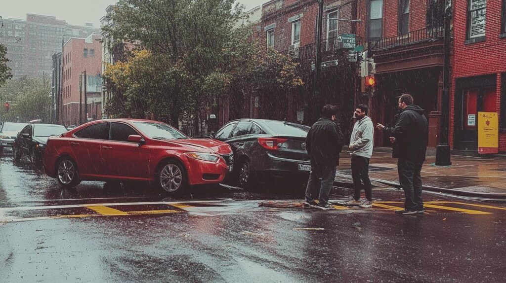 Car accident in the street